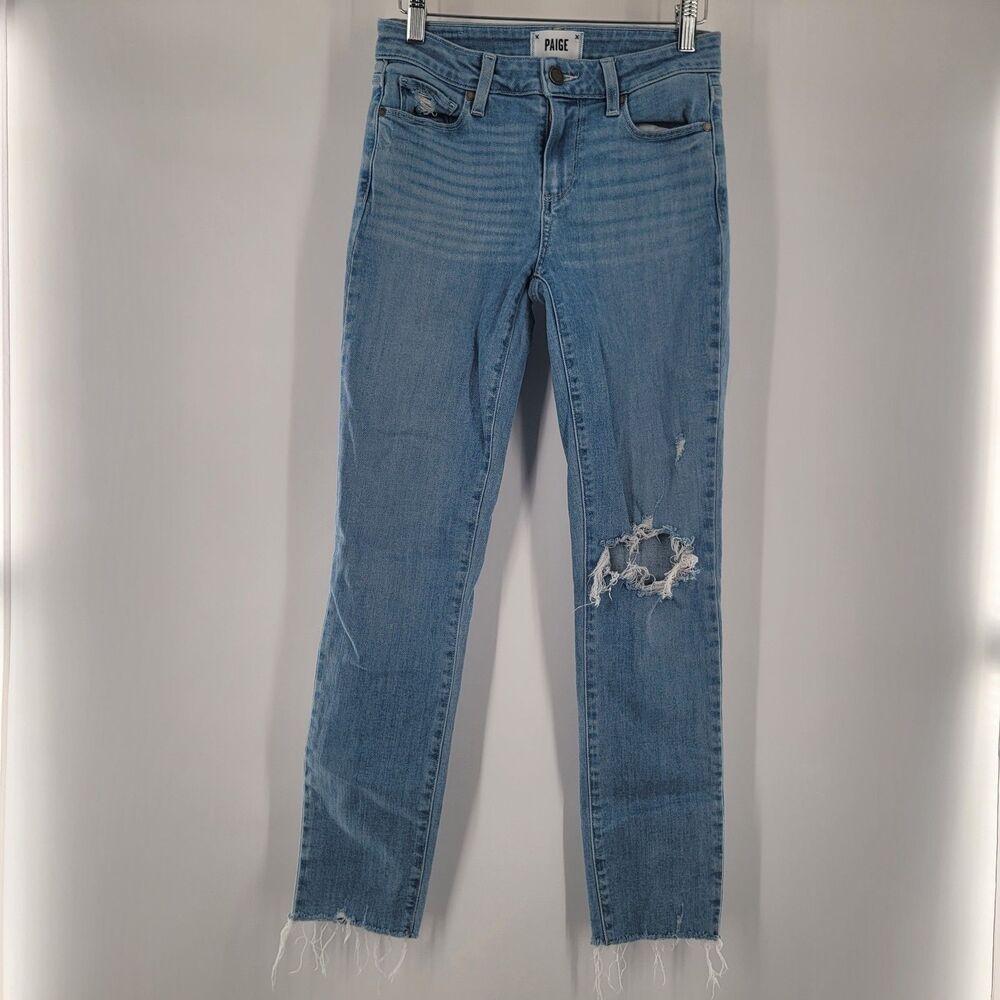 Paige Jeans Skyline Ankle Peg Size 26 Distressed